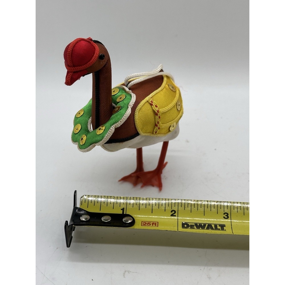 Vintage‎ 6 Geese A Laying Fabric Goose Ornament 12 Days of Christmas 5.5" Read